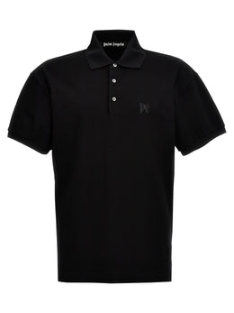 Palm Angels Schwarzes Poloshirt aus Polyester