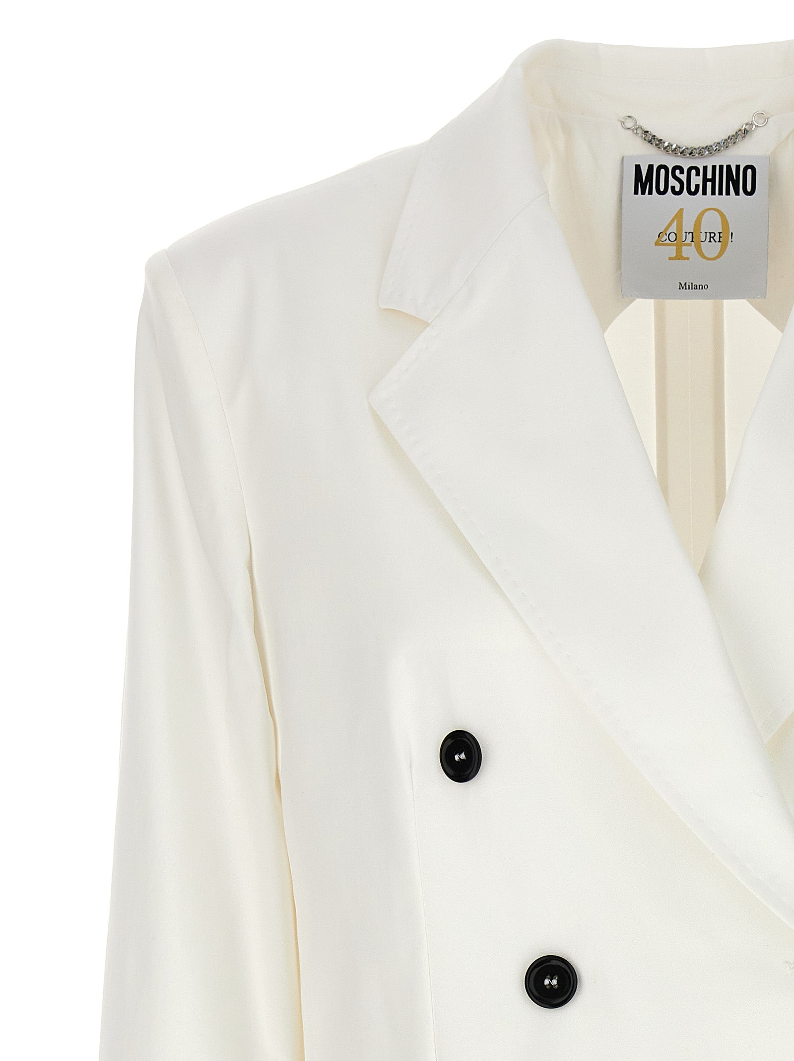 Moschino Weißer Baumwollblazer