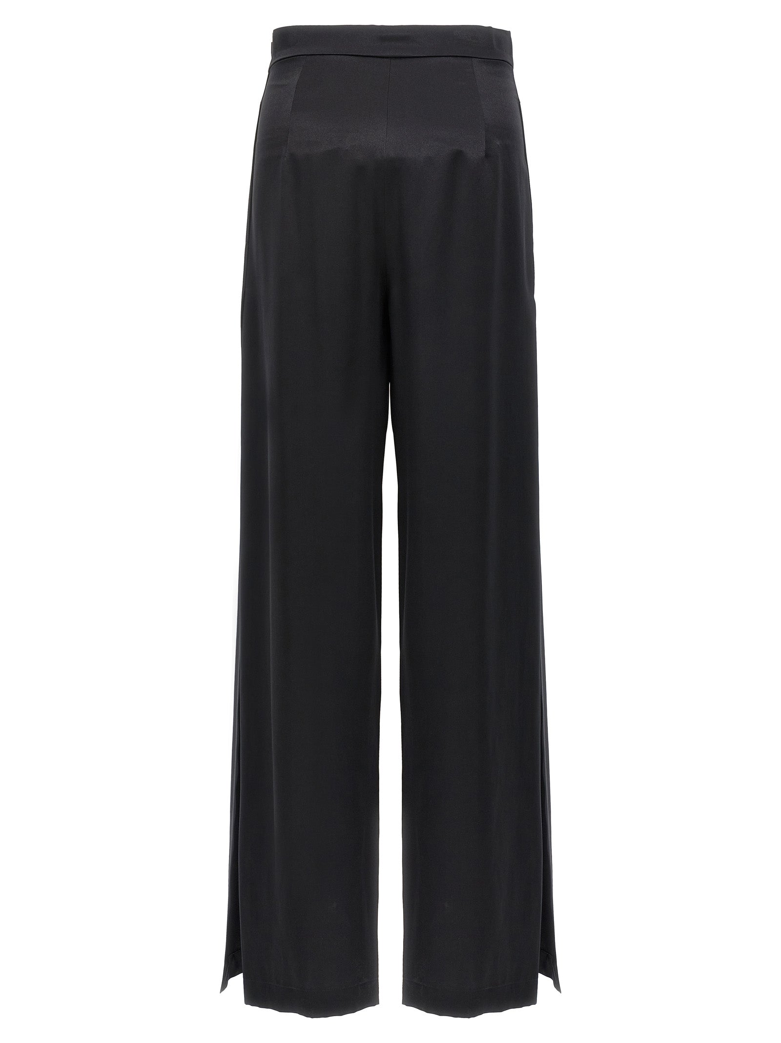 Max Mara Schwarze Seiden-Freizeithose