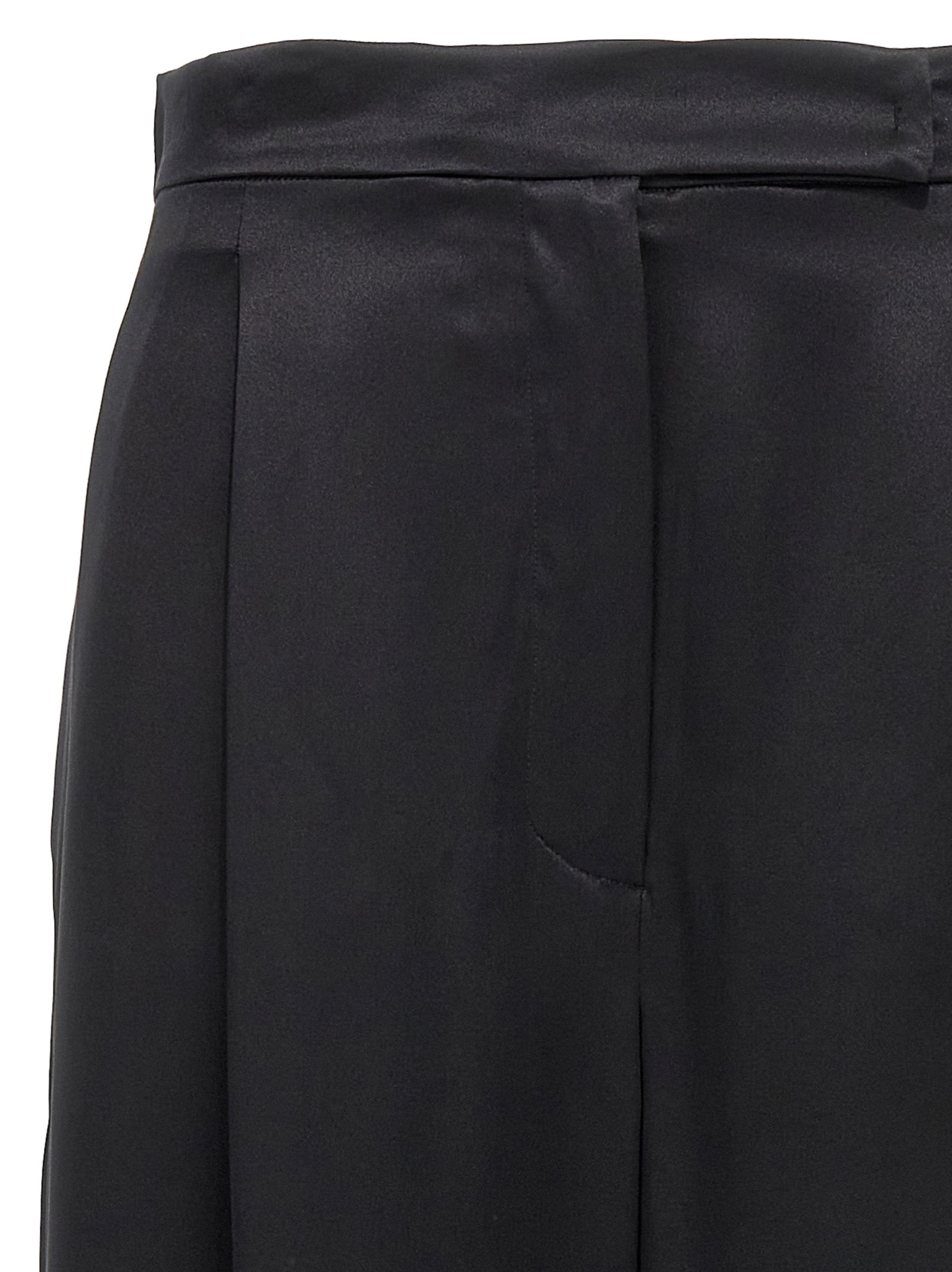 Max Mara Schwarze Seiden-Freizeithose