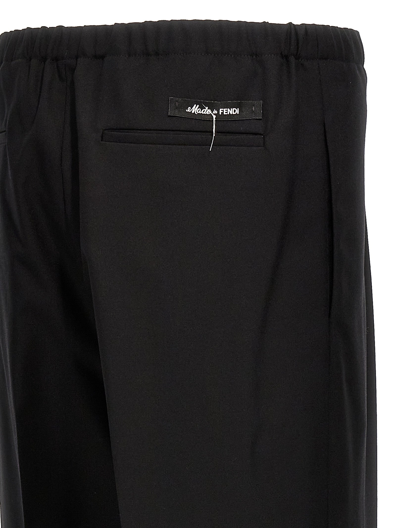 Fendi Schwarze Hose aus reiner Schurwolle