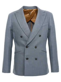 MAURIZIO MIRI Blauer Seidenblazer