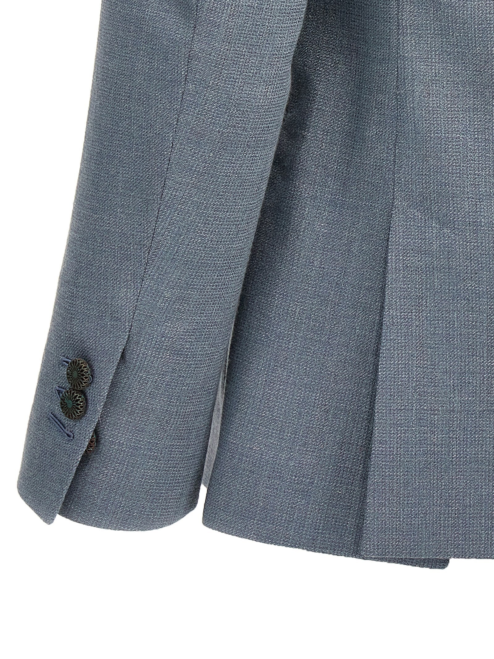 MAURIZIO MIRI Blauer Seidenblazer