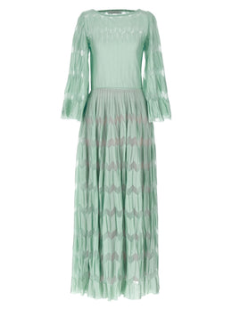 ANTONINO VALENTI Zweifarbige Viskose-Maxikleid