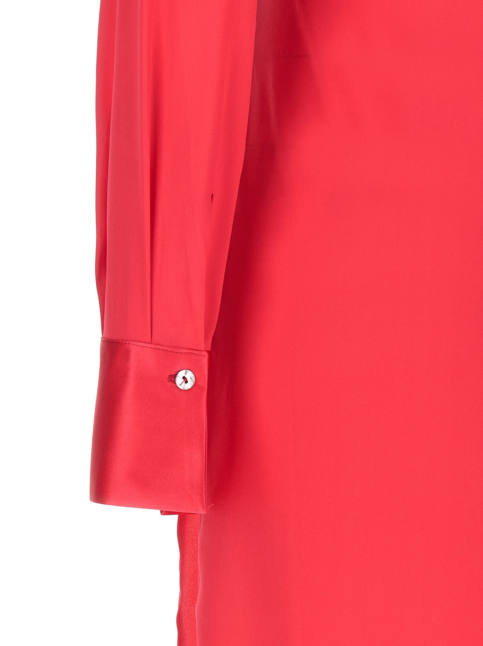 LE TWINS Fuchsia Seiden-Maxikleid