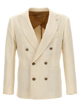 MAURIZIO MIRI Weißer Seidenblazer
