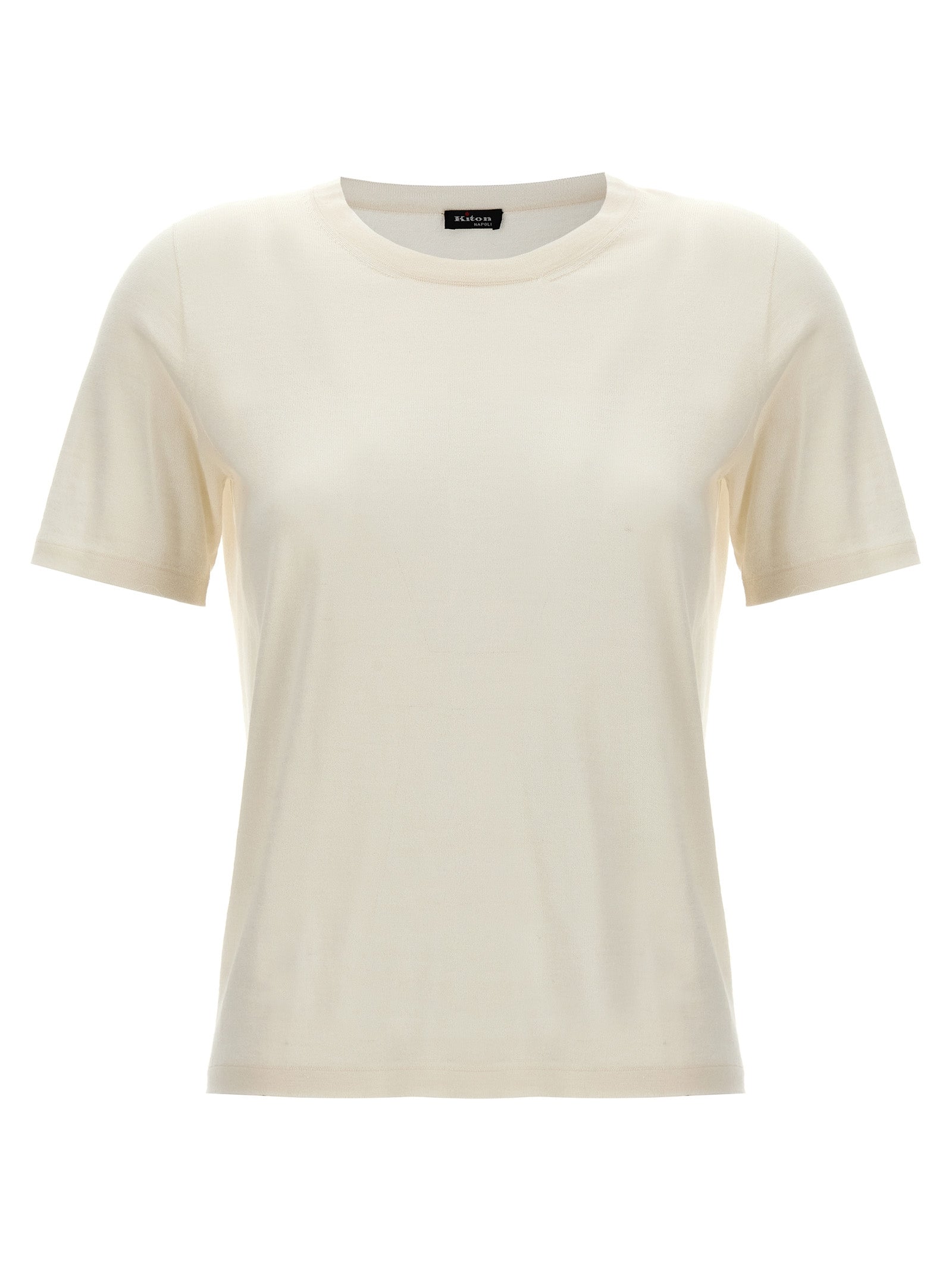 Kiton Weißes Kaschmir-T-Shirt