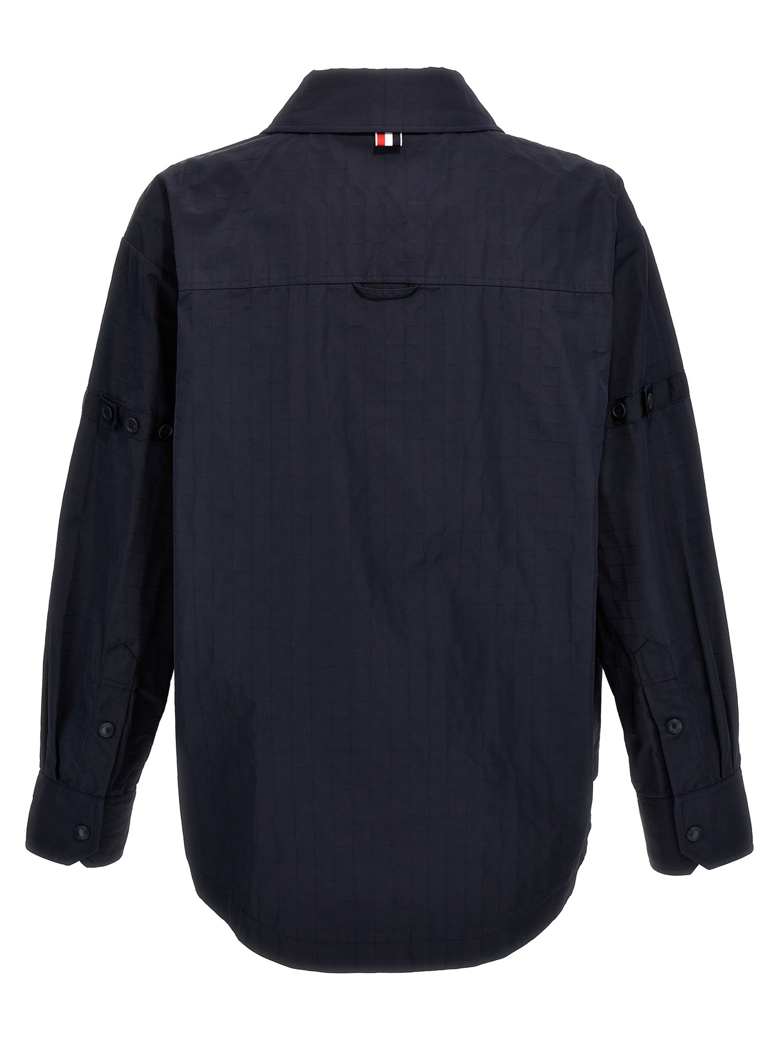 Thom Browne Blaue Polyamid-Bluse