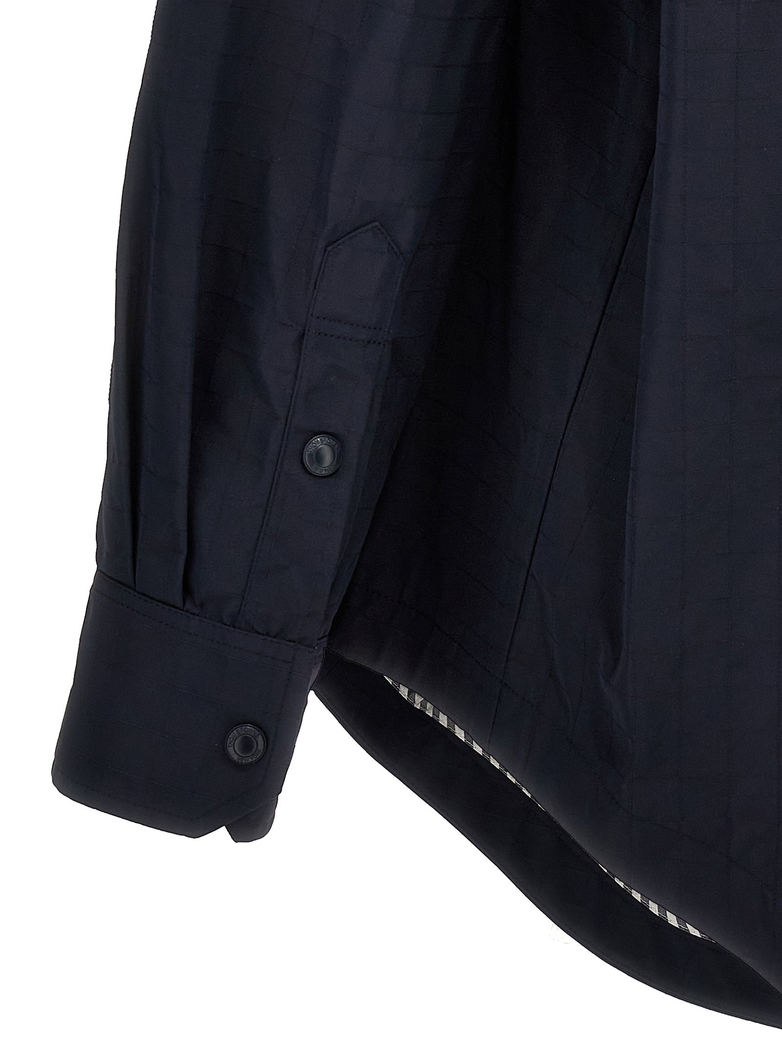 Thom Browne Blaue Polyamid-Bluse