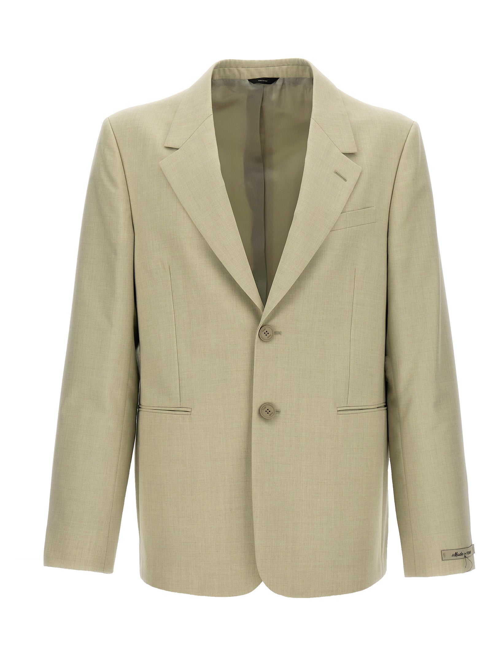 Fendi Mantel aus reiner Schurwolle in Beige
