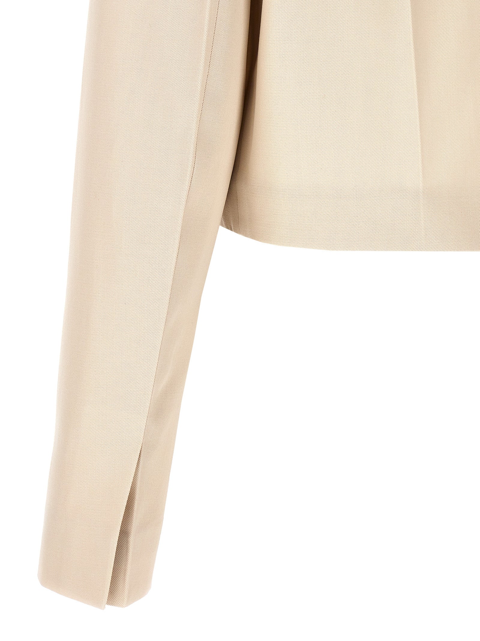 Fendi Beige Wollmantel Lang