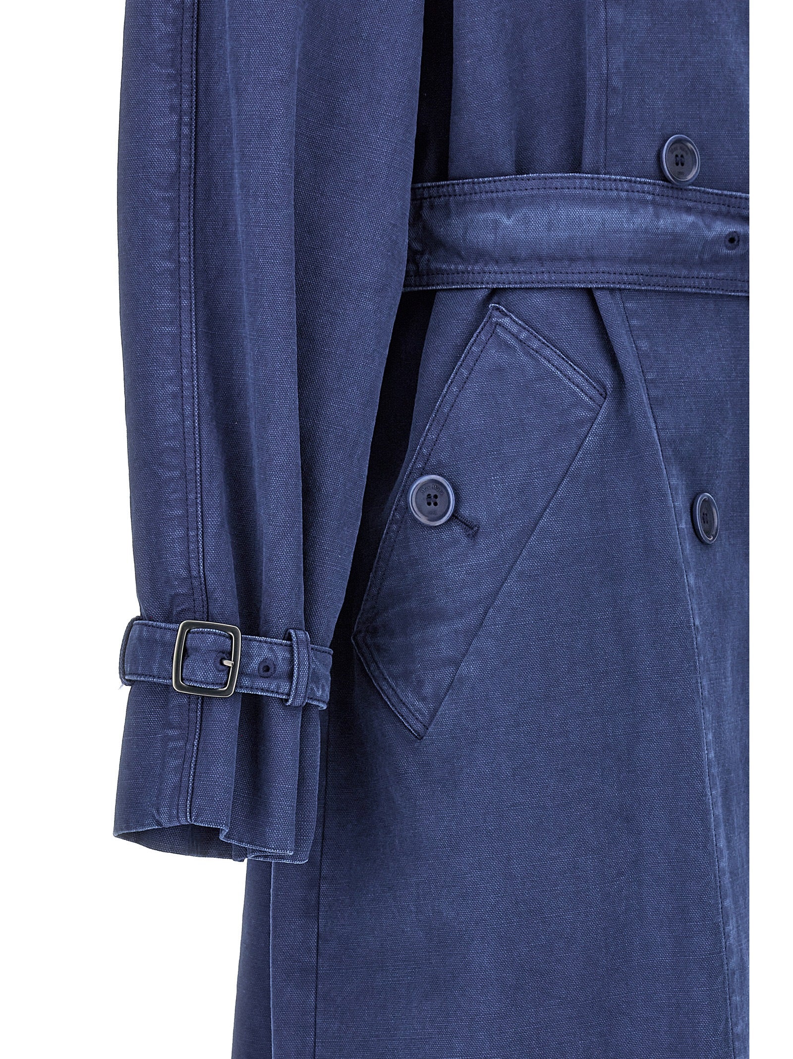 Max Mara Blauer Baumwollmantel