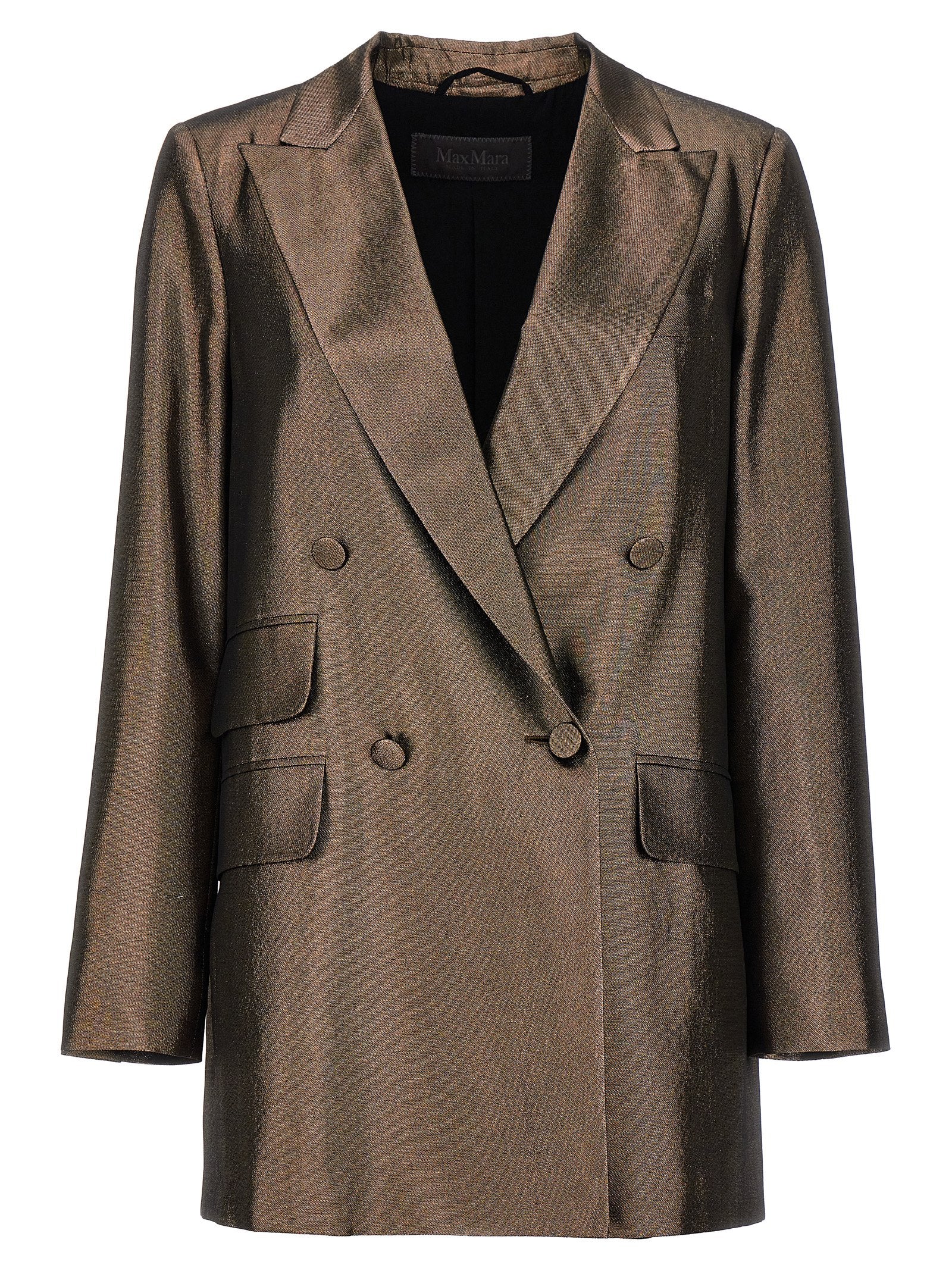 Max Mara Brauner Seidenblazer