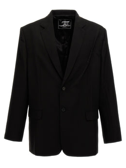 Y/PROJECT Schwarzer Blazer aus reiner Schurwolle