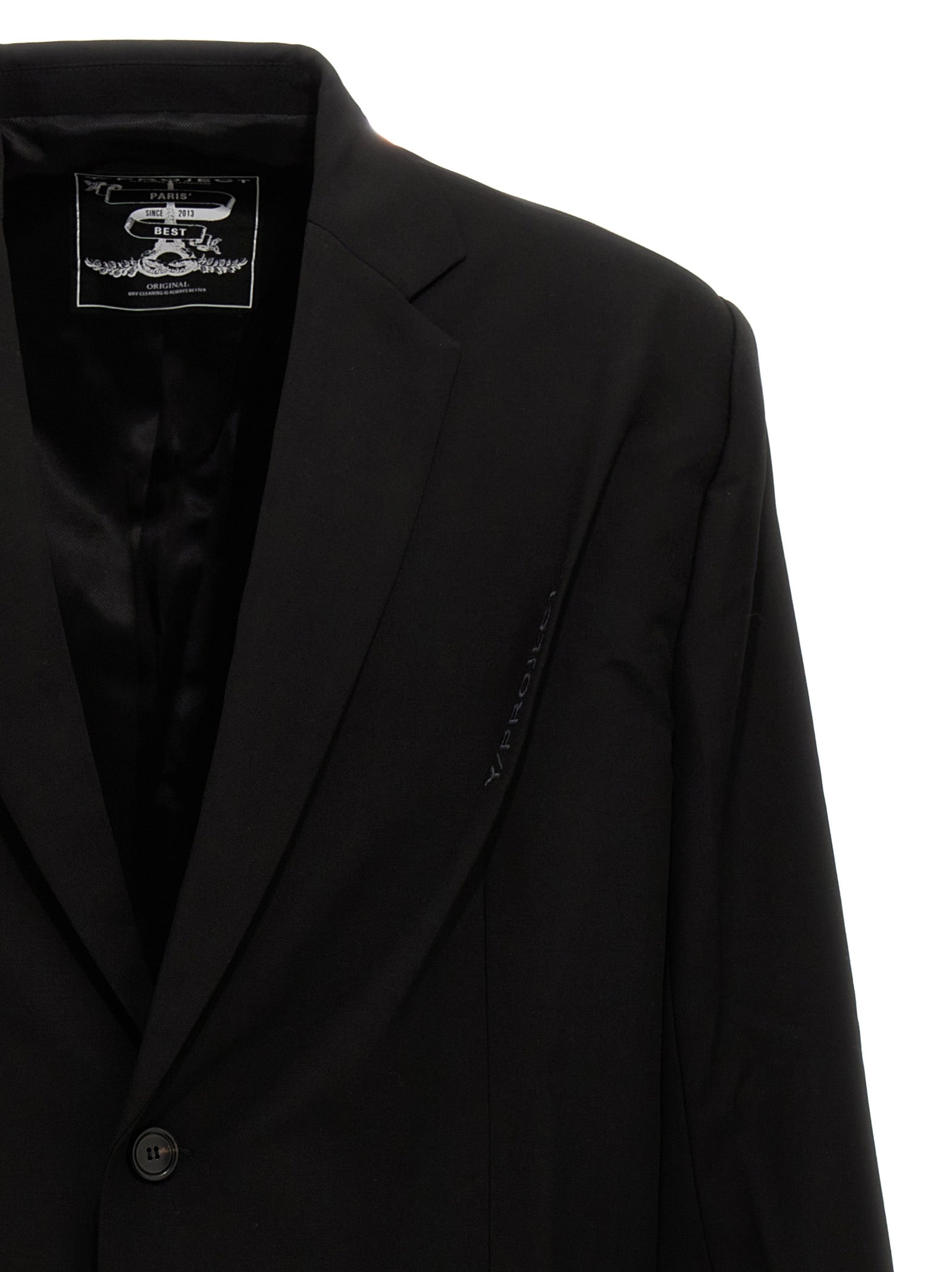 Y/PROJECT Schwarzer Blazer aus reiner Schurwolle