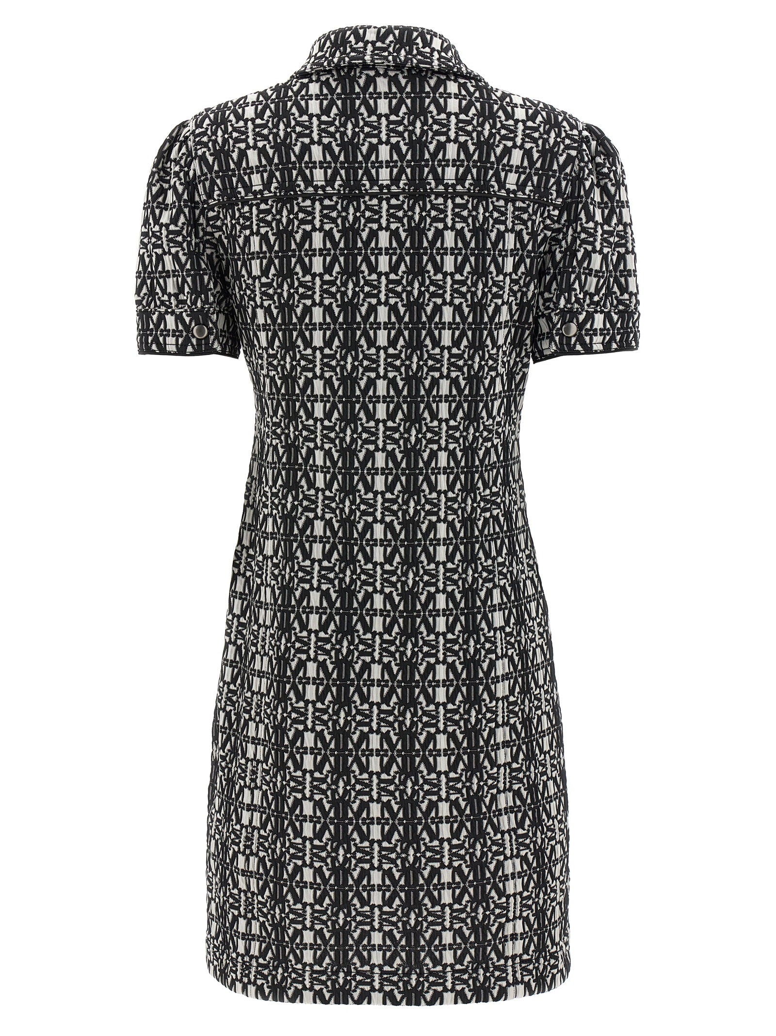 Max Mara Kurzes Zweifarben-Polyesterkleid