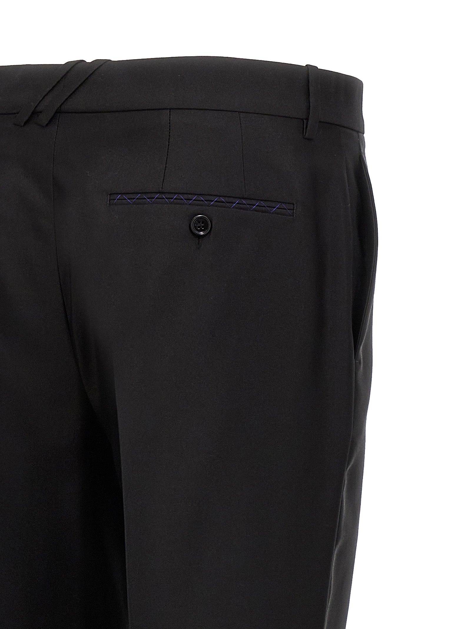 Burberry Schwarze Hose aus reiner Schurwolle