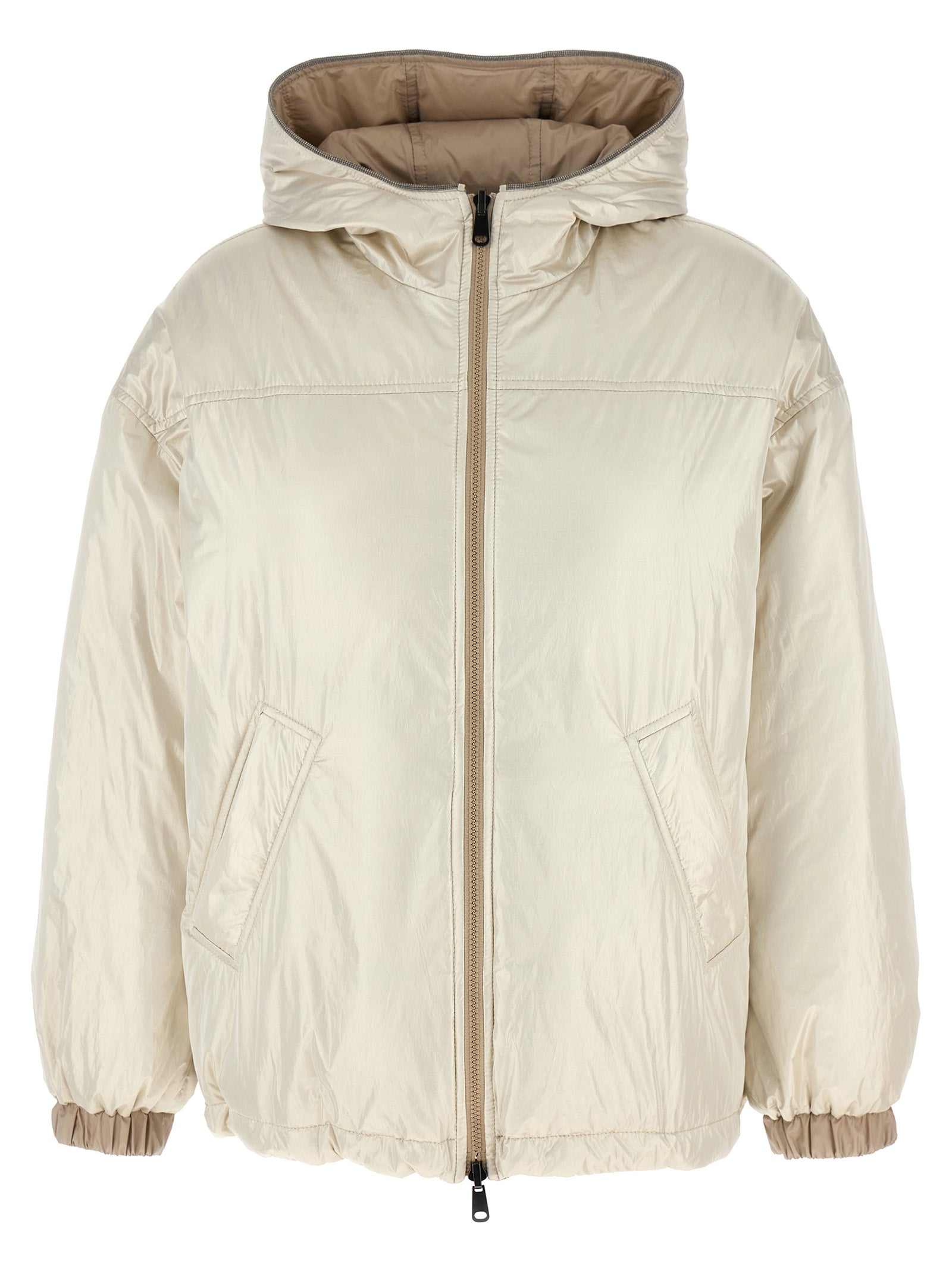 Brunello Cucinelli Beiger Wollmantel