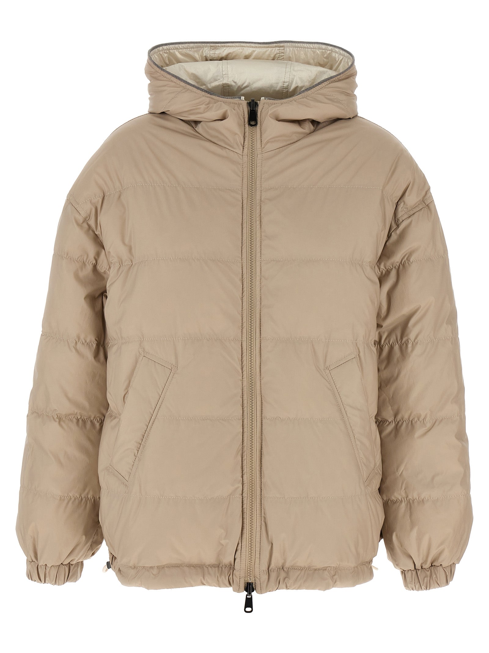Brunello Cucinelli Beiger Wollmantel