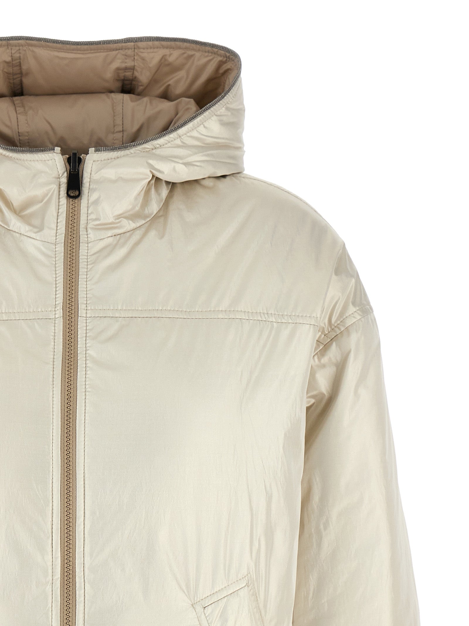 Brunello Cucinelli Beiger Wollmantel