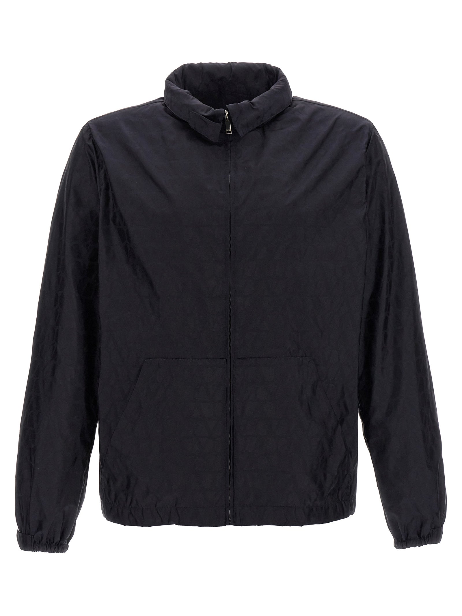 Valentino Garavani Blaue Shell-Jacke aus Polyamid