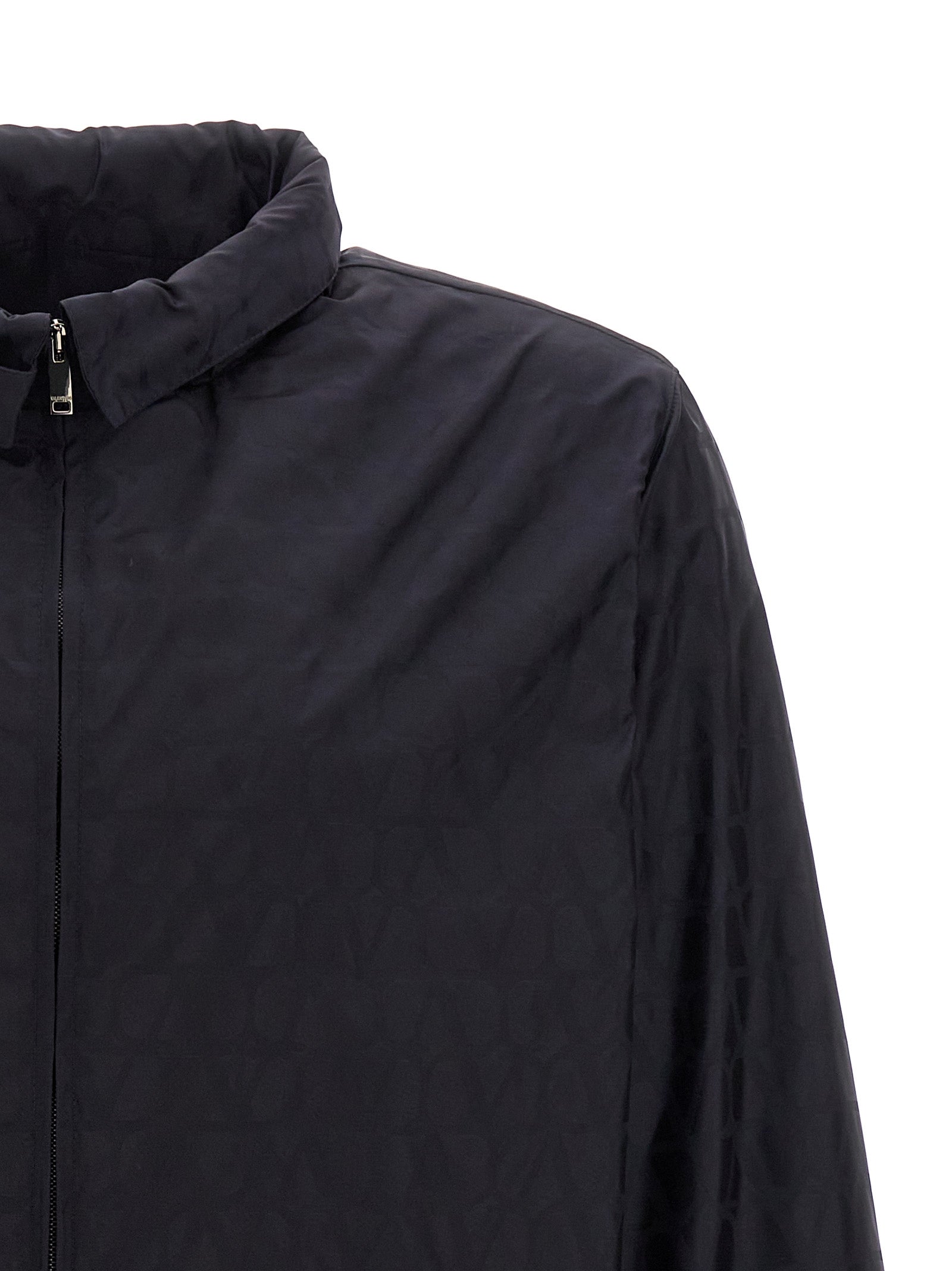 Valentino Garavani Blaue Shell-Jacke aus Polyamid