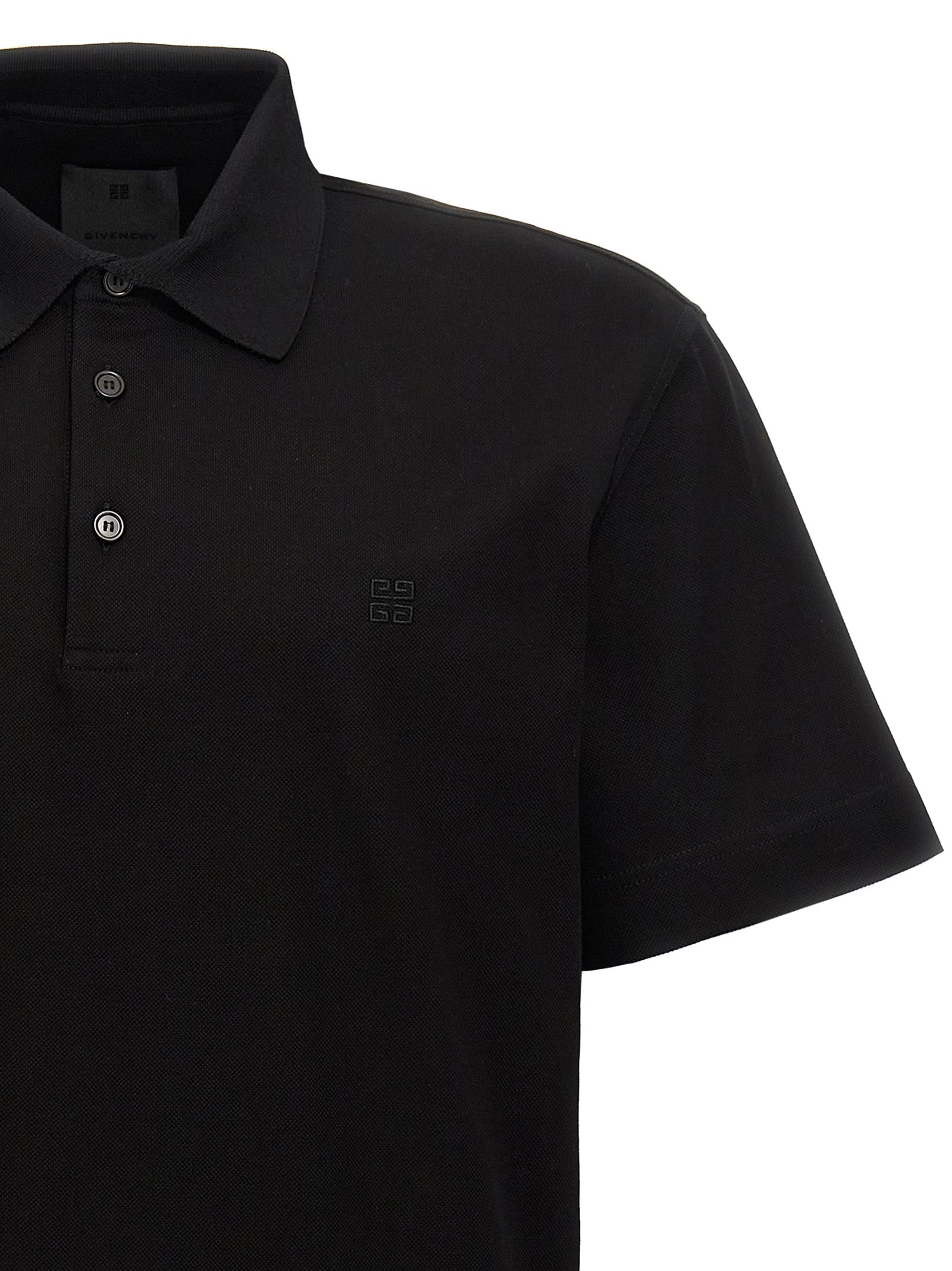Givenchy Schwarzes Baumwoll-Poloshirt