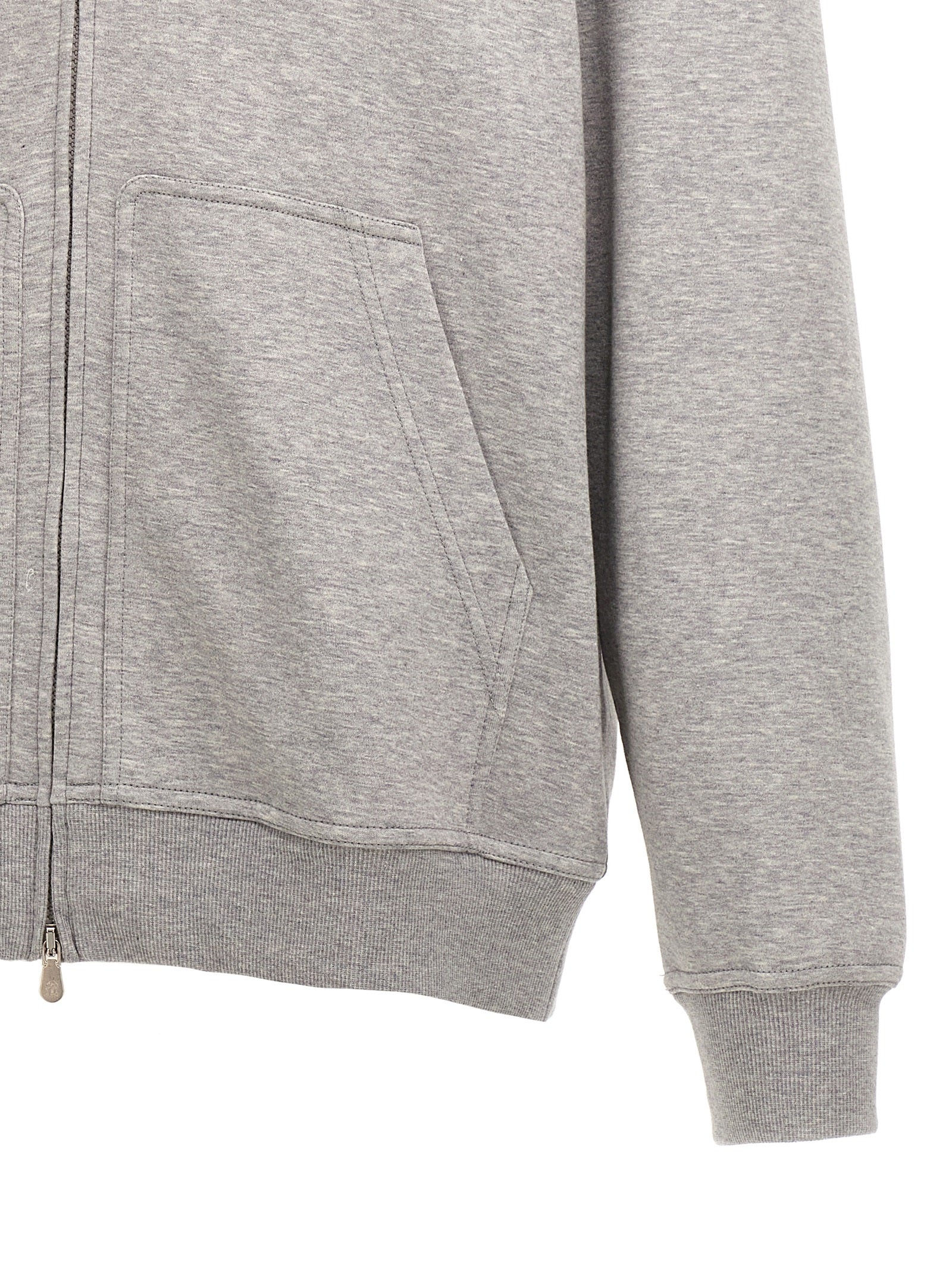 Brunello Cucinelli Grauer Baumwollpullover