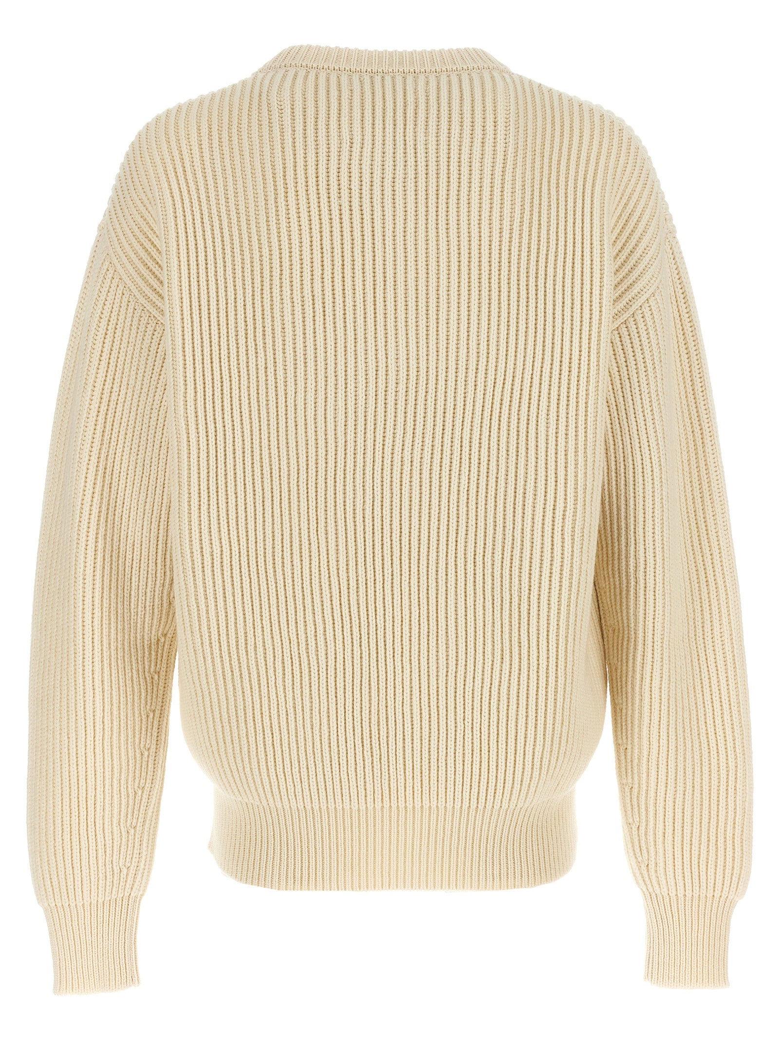 Jil Sander Weiße Wollstrickjacke