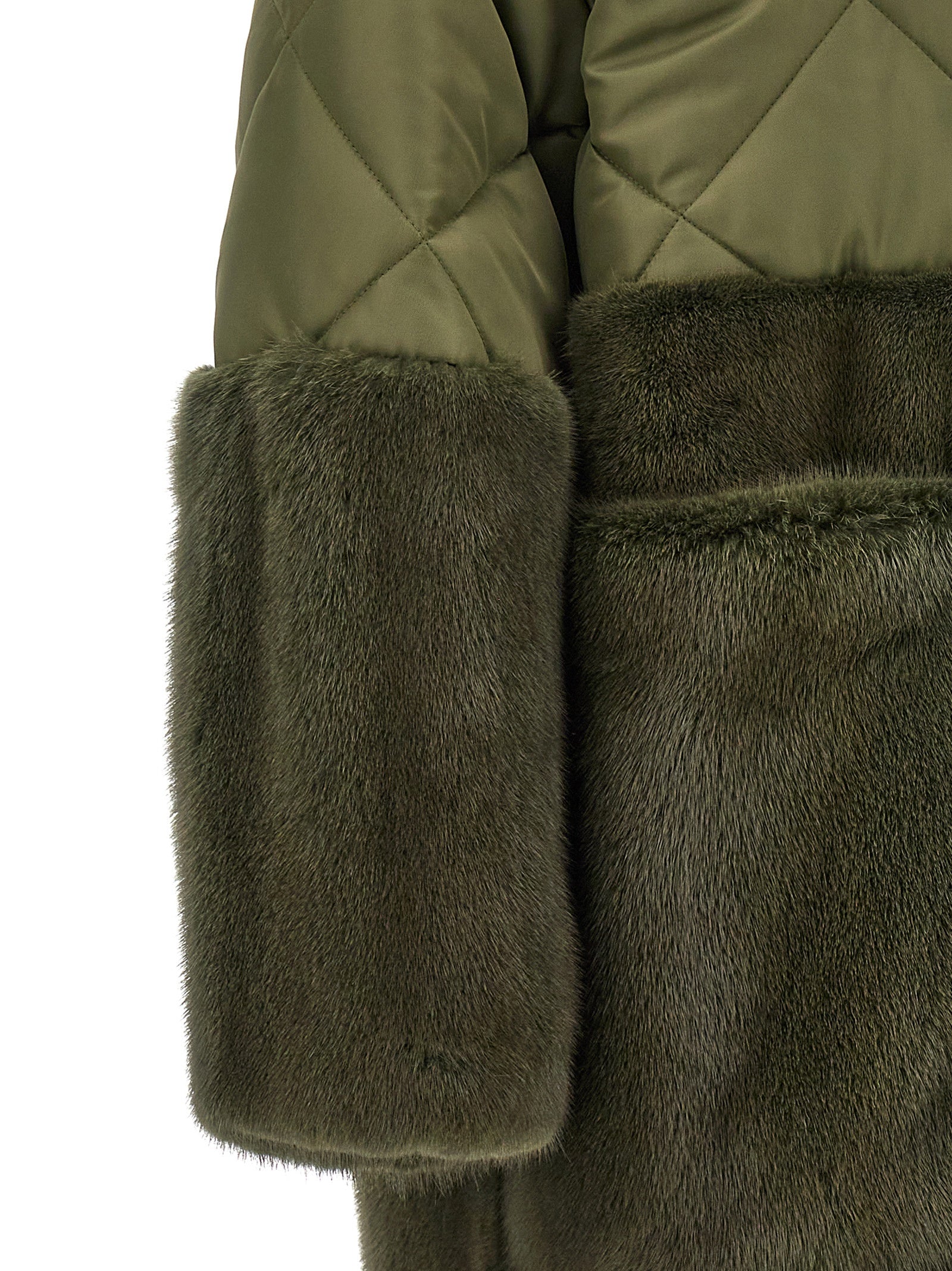 BLANCHA Zweifarbiger Polyester-Mantel