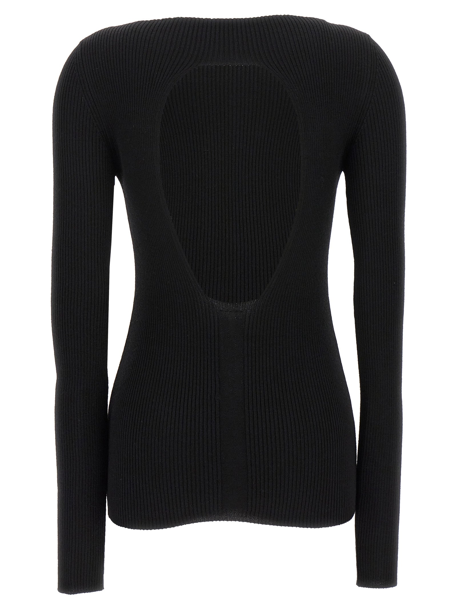 Rick Owens Schwarzer Wollcardigan