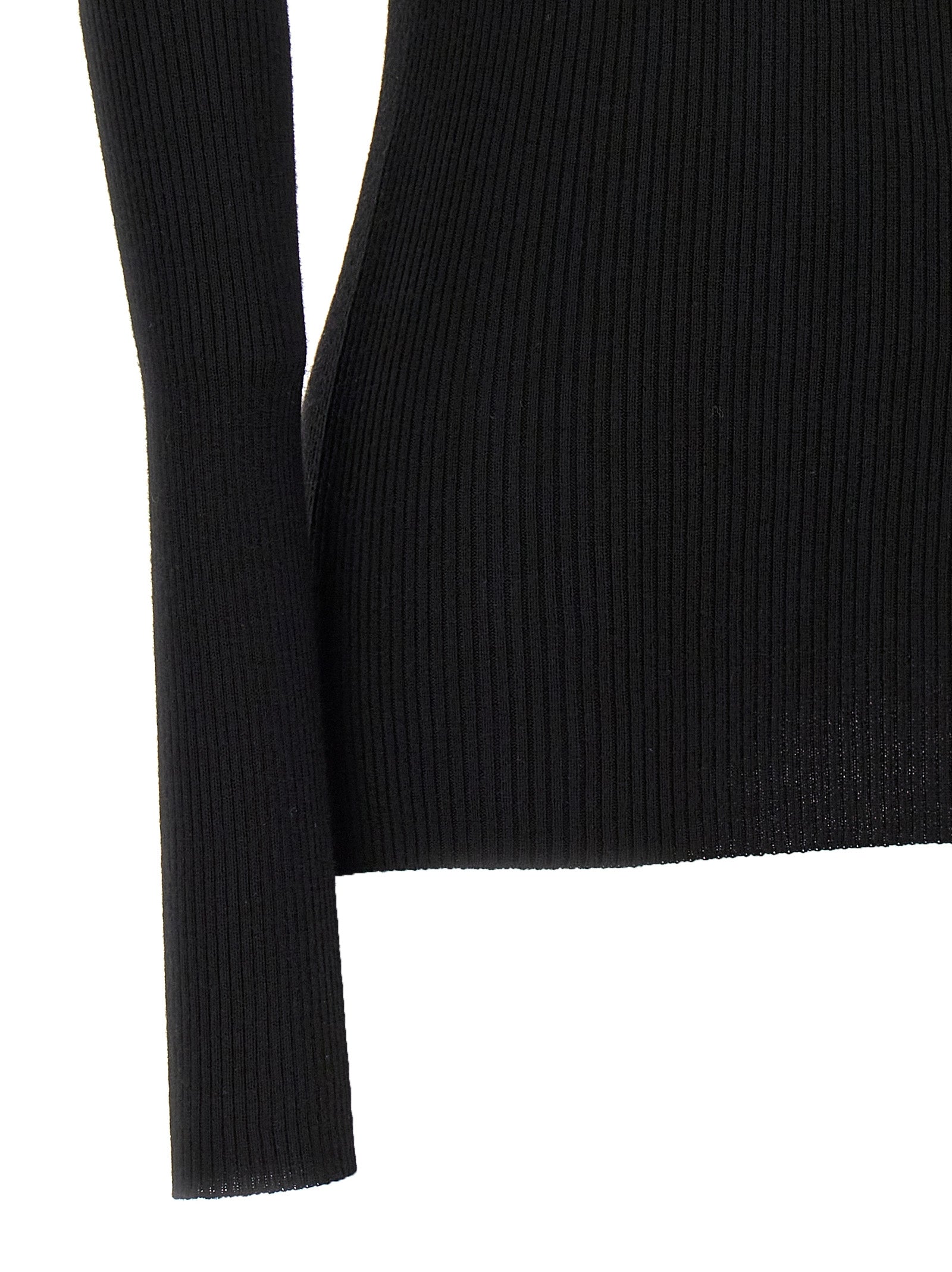Rick Owens Schwarzer Wollcardigan