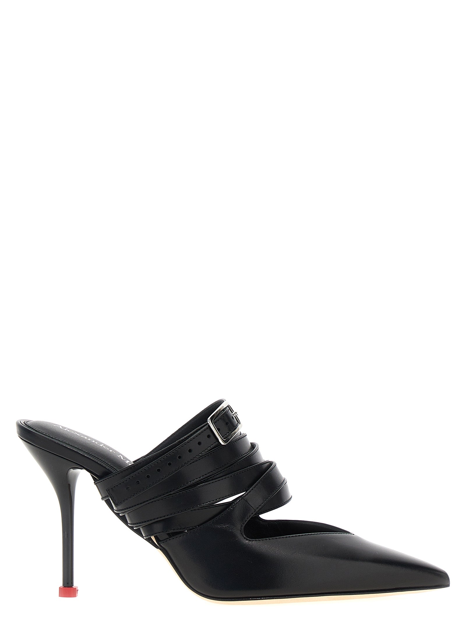 Alexander McQueen Schwarze Leder-Pumps mit hohem Absatz