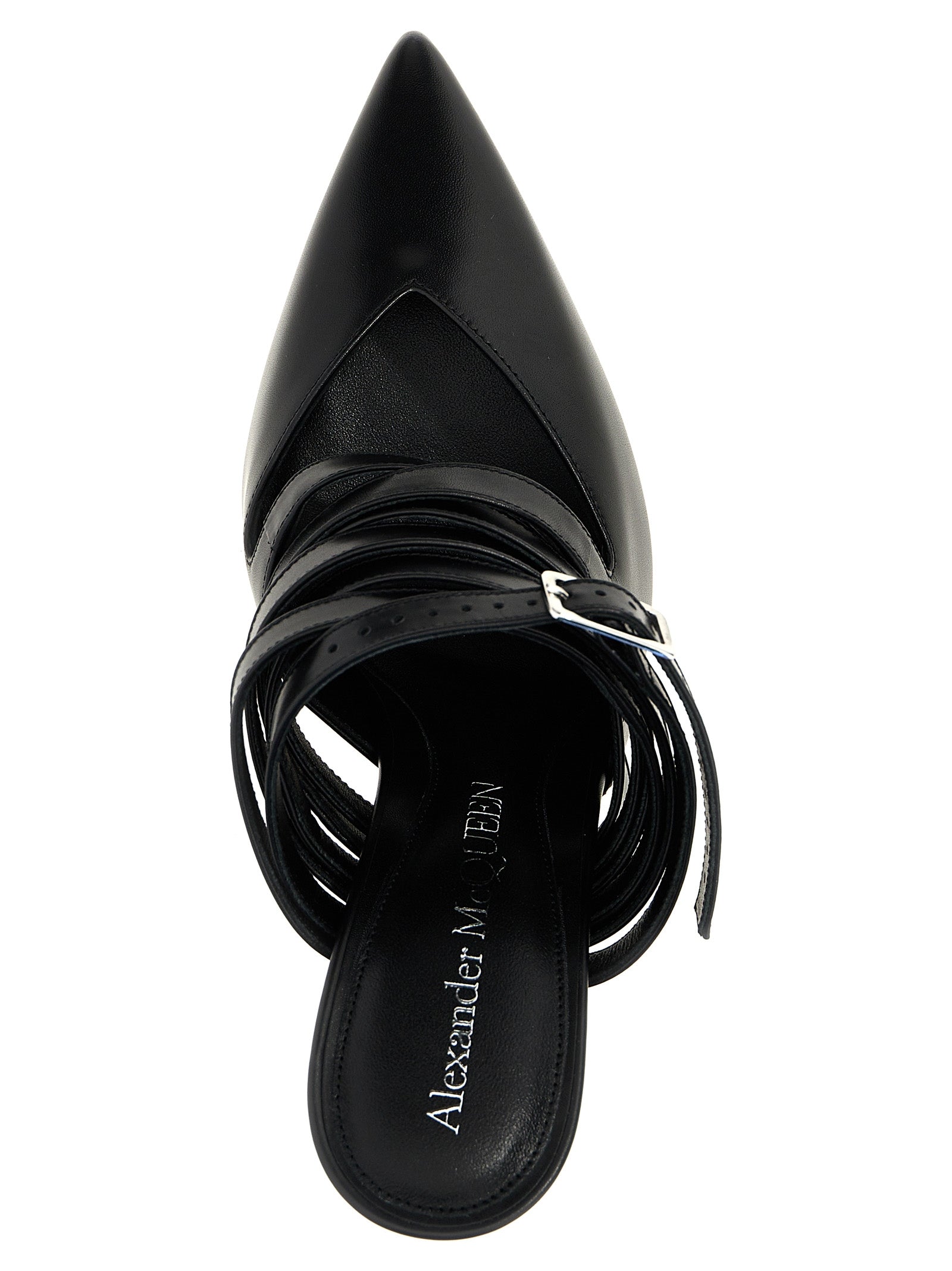 Alexander McQueen Schwarze Leder-Pumps mit hohem Absatz