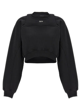 Off-White Zweifarbiger Baumwollpullover