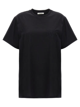 Max Mara Schwarzes Baumwoll-T-Shirt