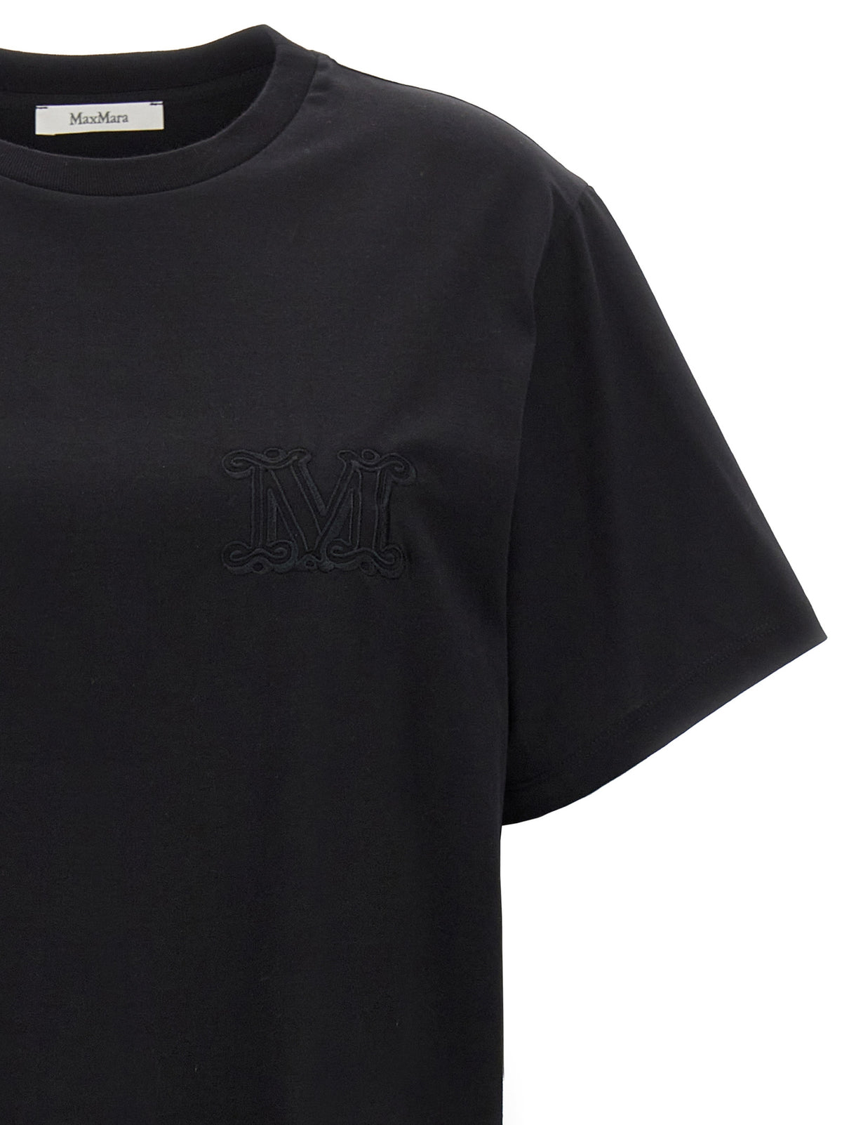 Max Mara Schwarzes Baumwoll-T-Shirt