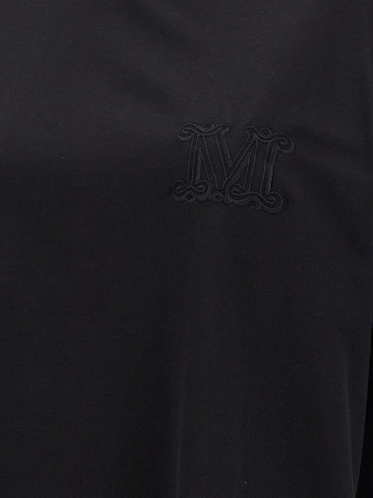 Max Mara Schwarzes Baumwoll-T-Shirt