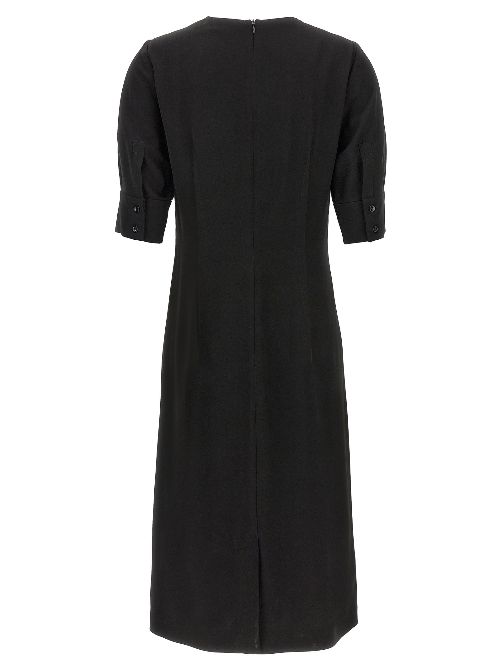 Sportmax Schwarzes Midikleid aus Viskose
