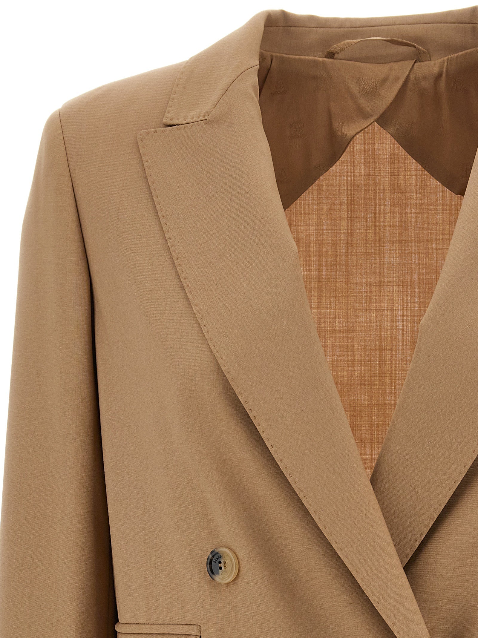 Max Mara Mantel aus reiner Schurwolle in Beige