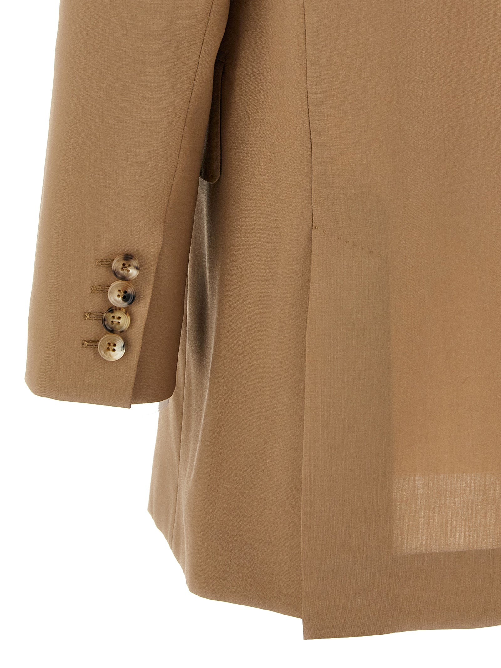 Max Mara Mantel aus reiner Schurwolle in Beige