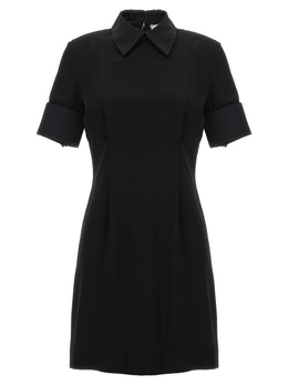 Sportmax Schwarzes Viskose-Kurzkleid