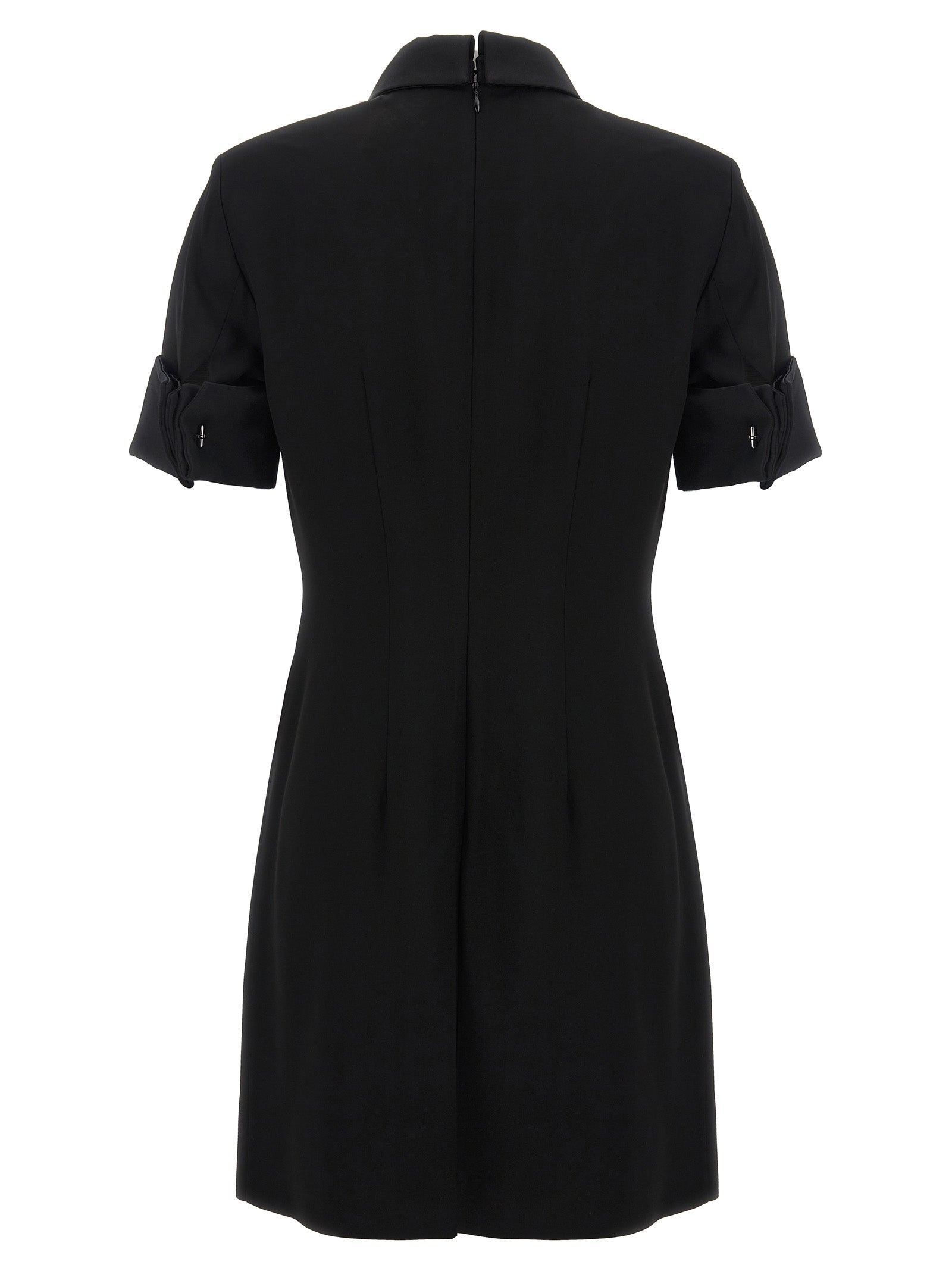 Sportmax Schwarzes Viskose-Kurzkleid