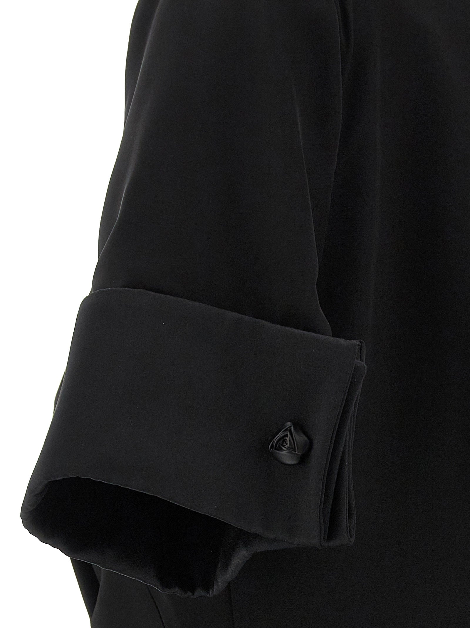 Sportmax Schwarzes Viskose-Kurzkleid