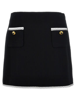 Moschino Zweifarbiger Viskose-Maxirock