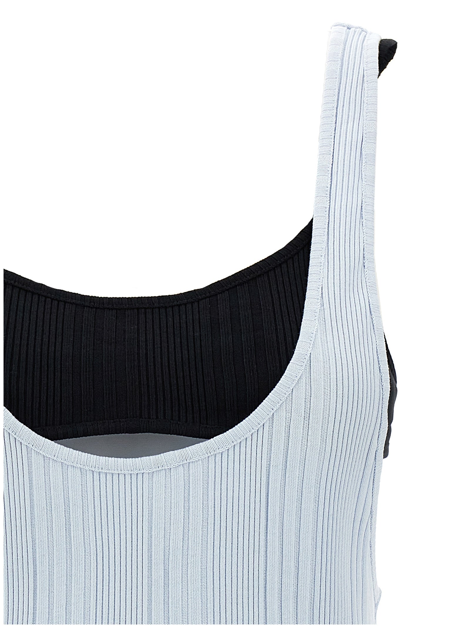 The Attico Blaue Baumwoll-Tanktops
