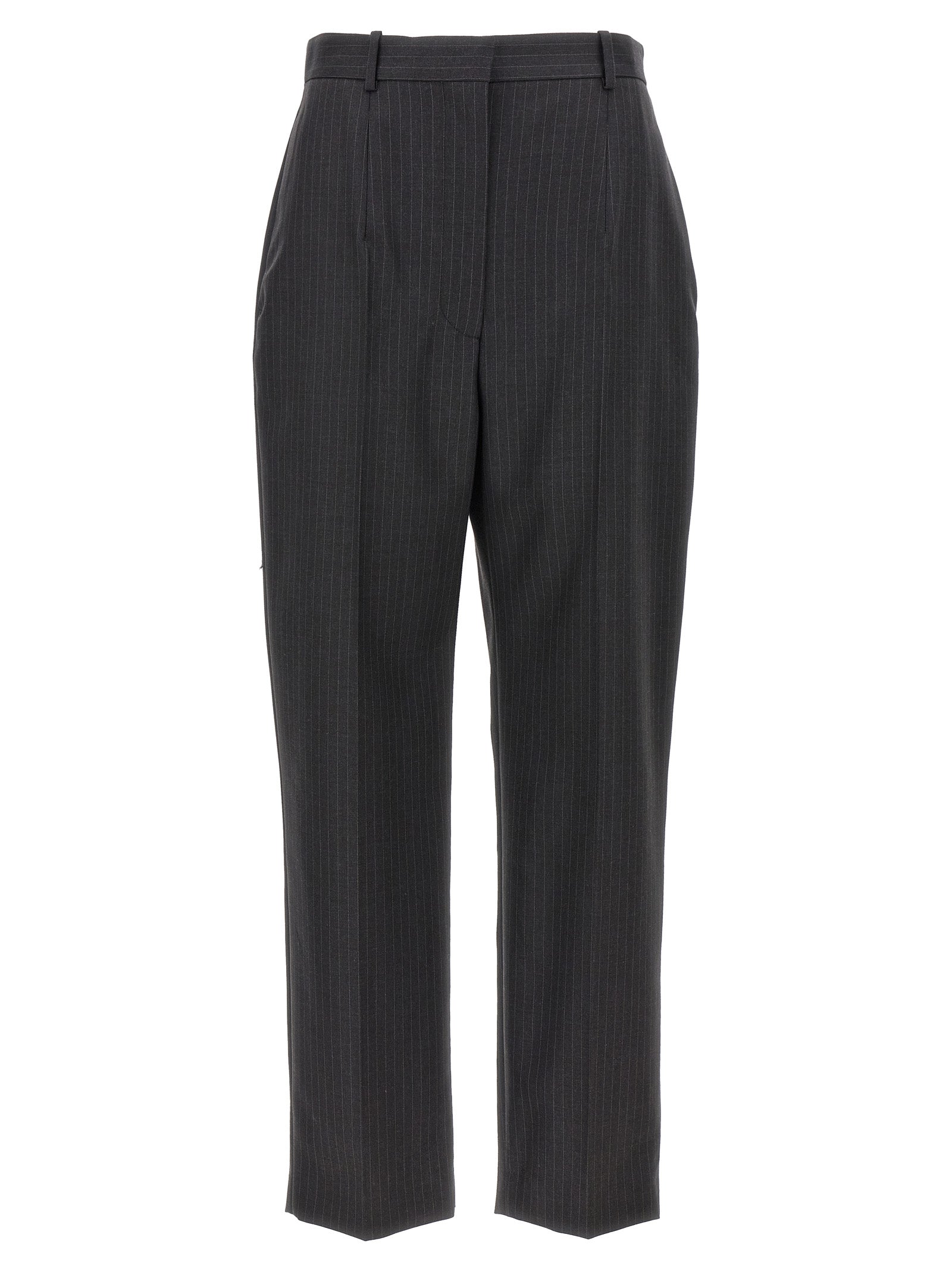 Alexander McQueen Graue Wollstoffhose