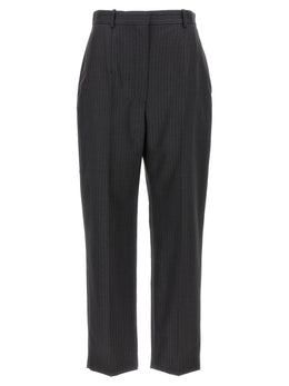 Alexander McQueen Graue Wollstoffhose