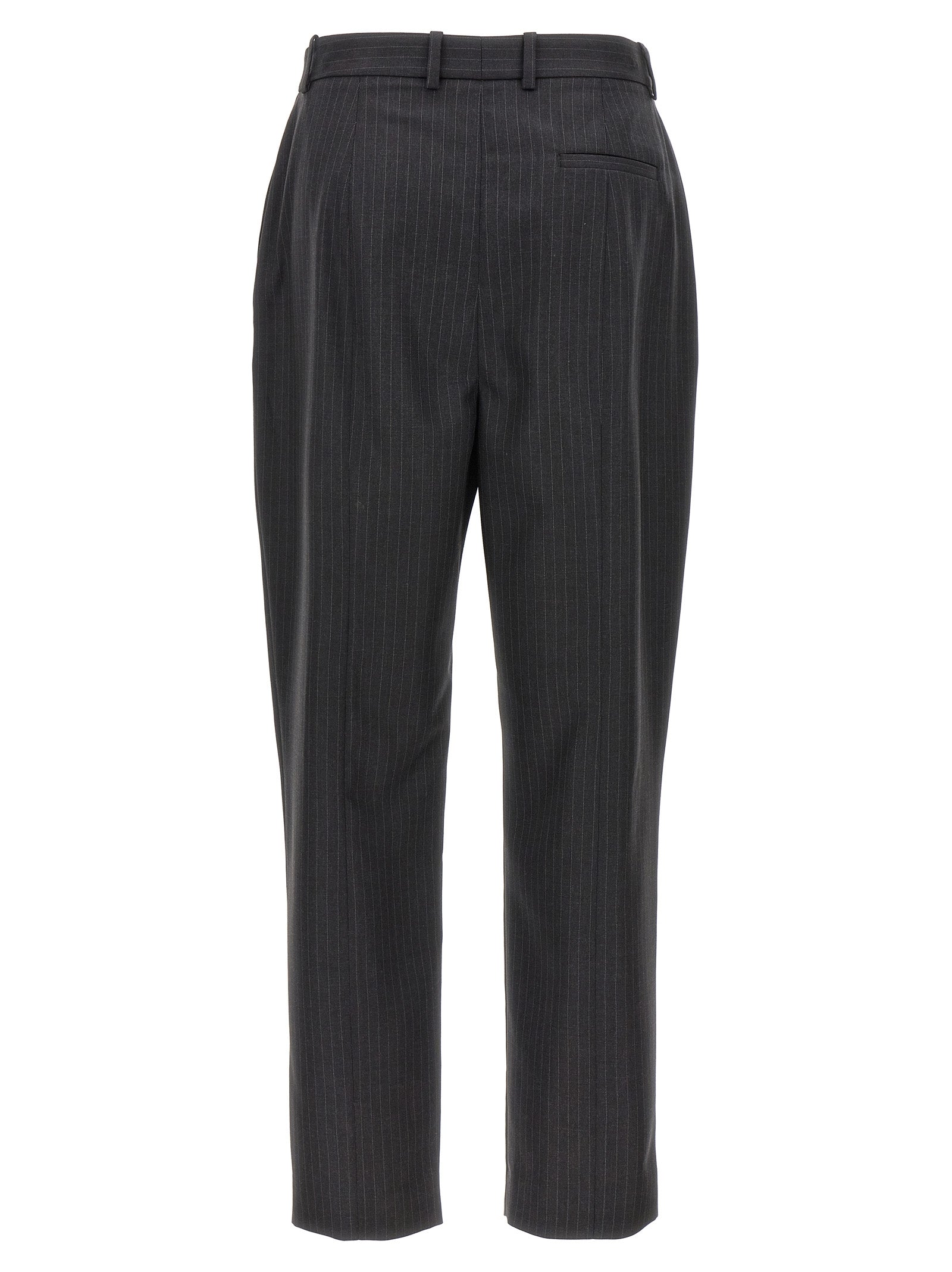 Alexander McQueen Graue Wollstoffhose