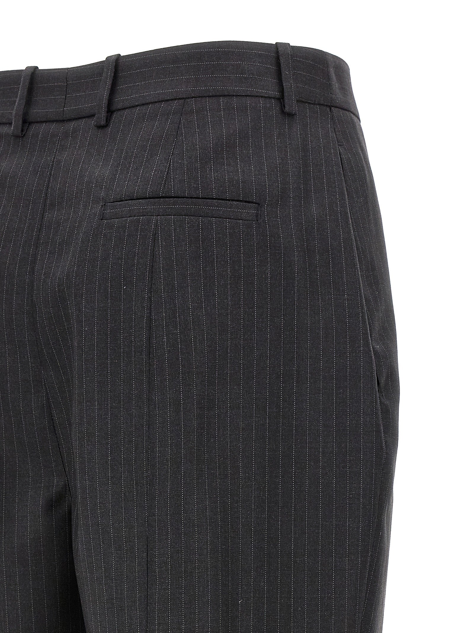 Alexander McQueen Graue Wollstoffhose